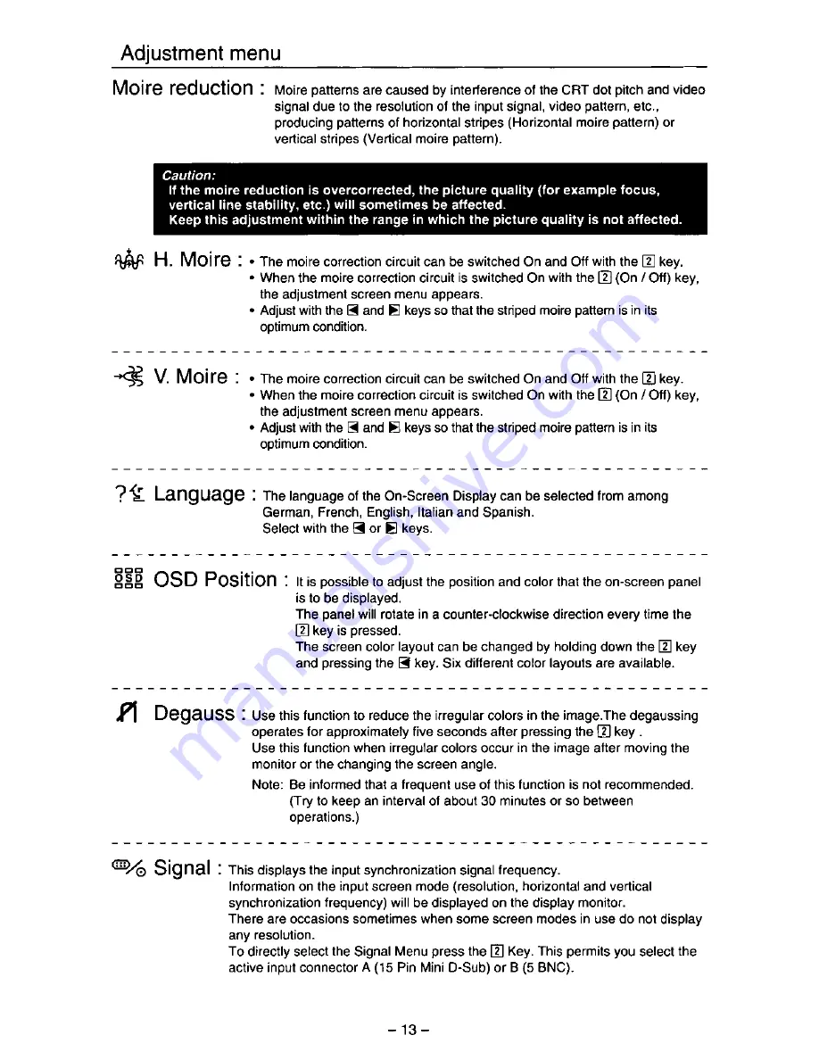 Panasonic PANASYNC PL-70I User Manual Download Page 14