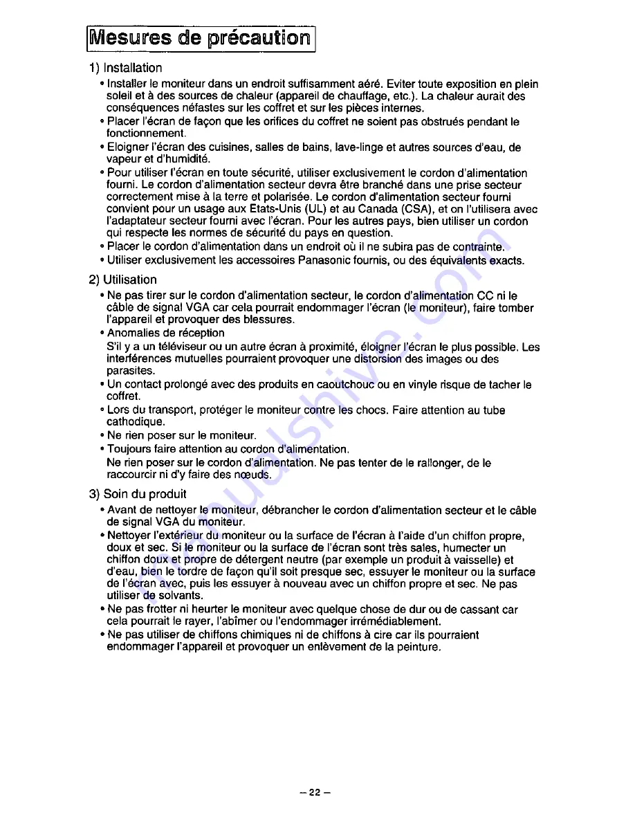 Panasonic PANASYNC S70 User Manual Download Page 27