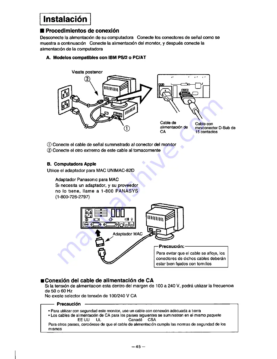 Panasonic PANASYNC S70 User Manual Download Page 50