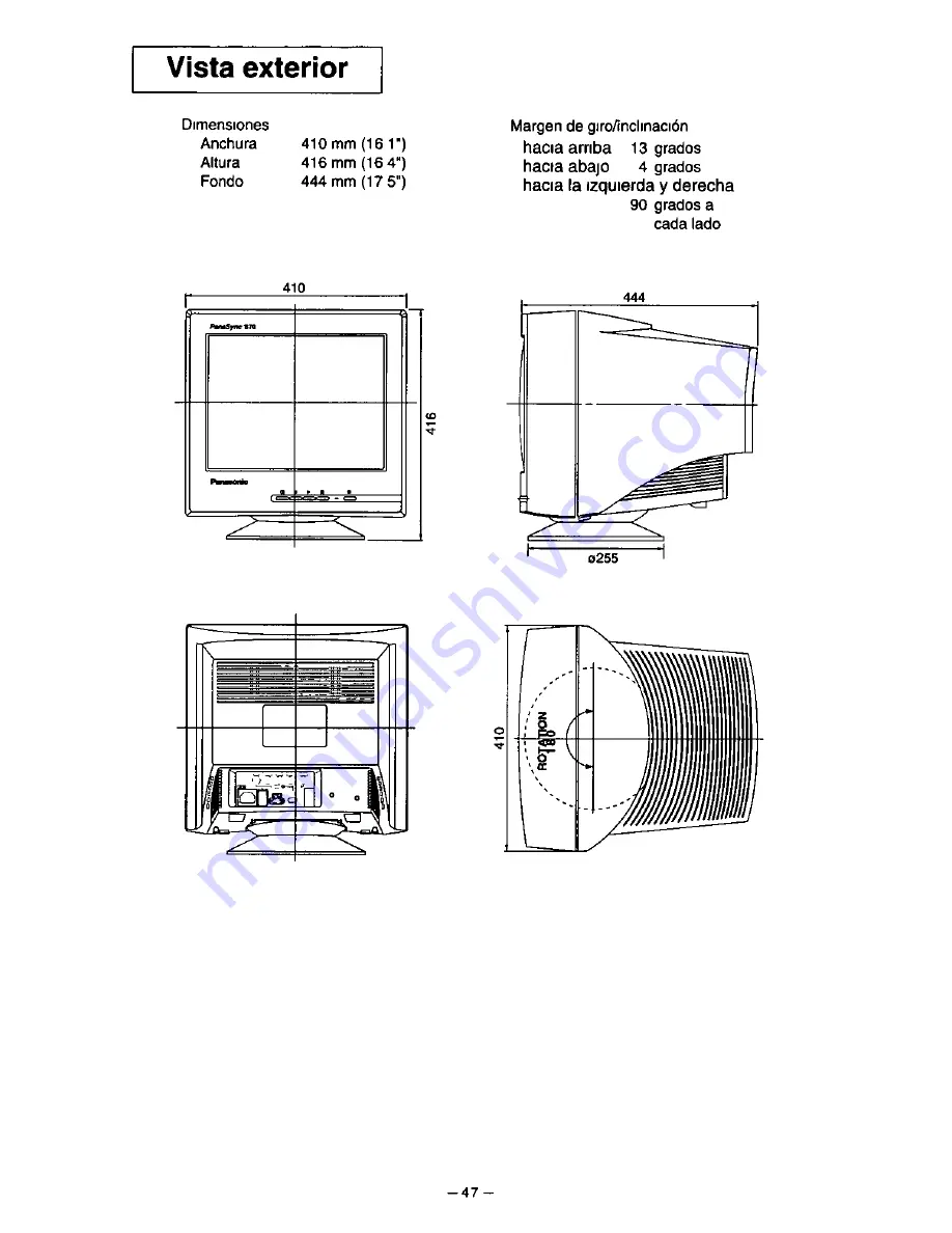 Panasonic PANASYNC S70 User Manual Download Page 52