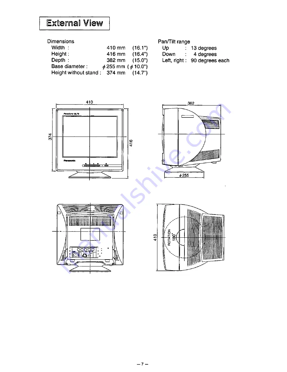 Panasonic PanaSync SL70 User Manual Download Page 12