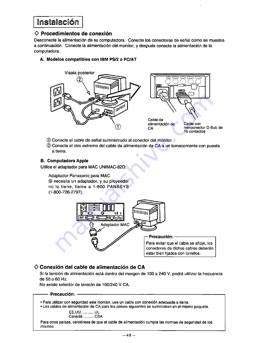 Panasonic PanaSync SL70 Скачать руководство пользователя страница 54