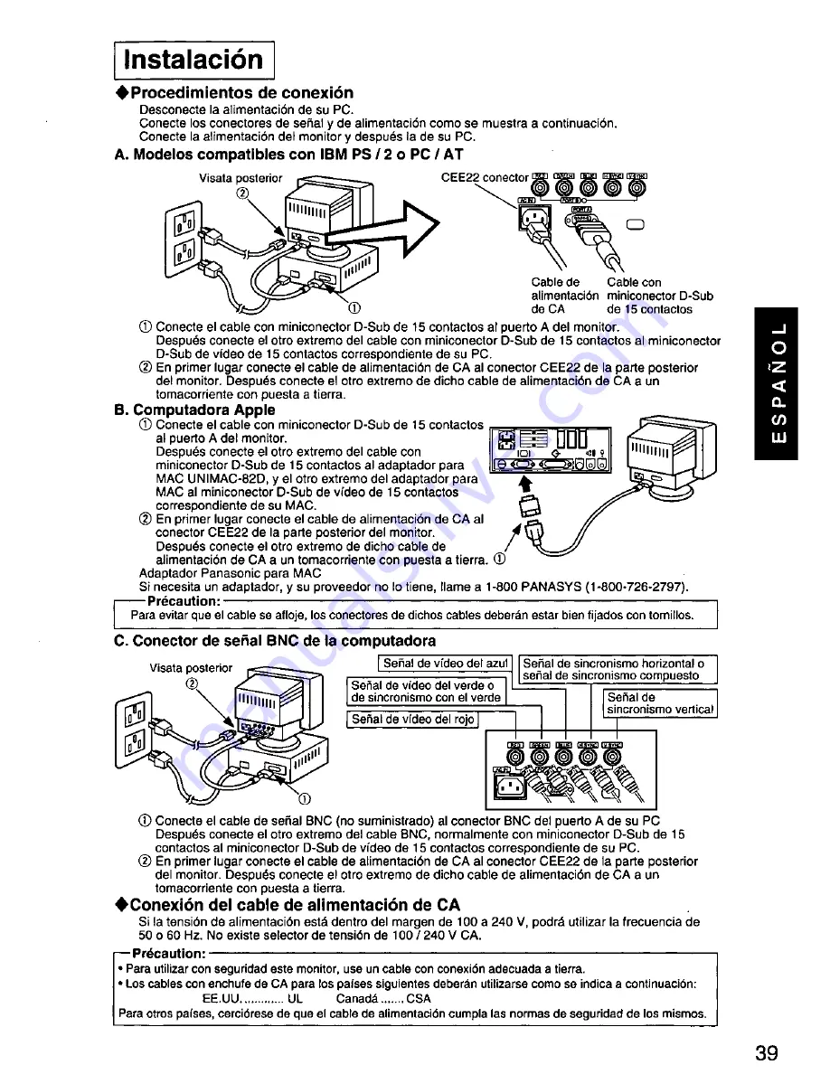 Panasonic PANASYNC SL90i User Manual Download Page 40