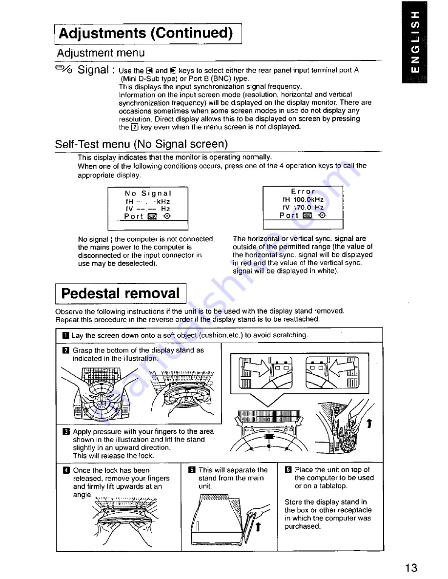 Panasonic PANASYNC SL95 User Manual Download Page 14