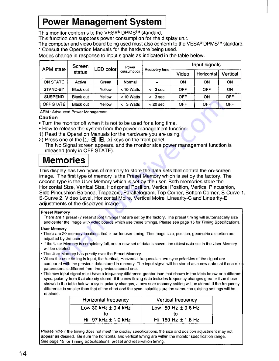 Panasonic PANASYNC SL95 User Manual Download Page 15