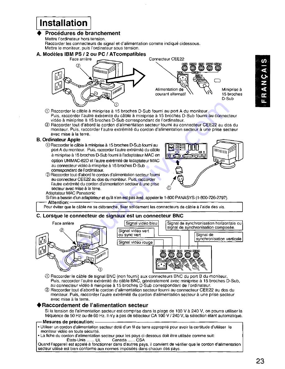 Panasonic PANASYNC SL95 User Manual Download Page 24