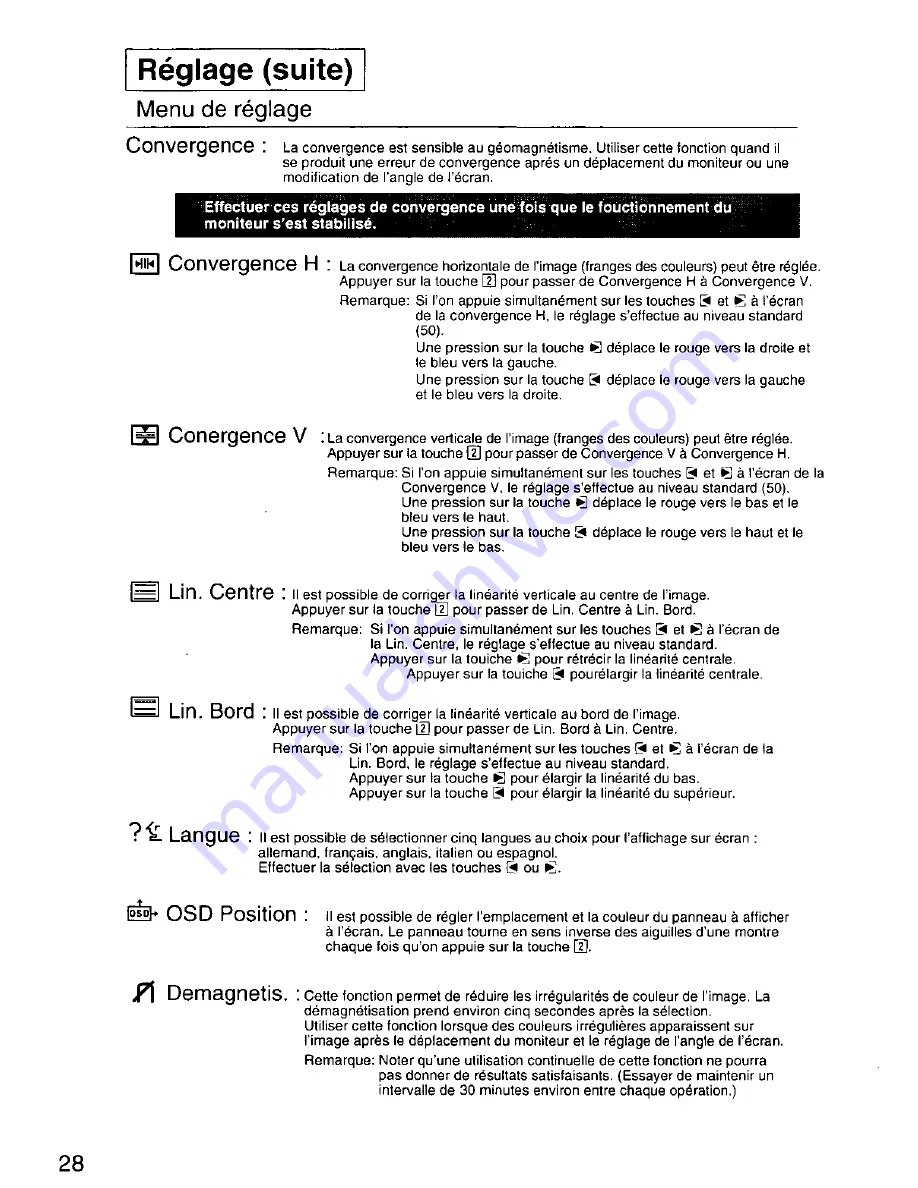 Panasonic PANASYNC SL95 User Manual Download Page 29