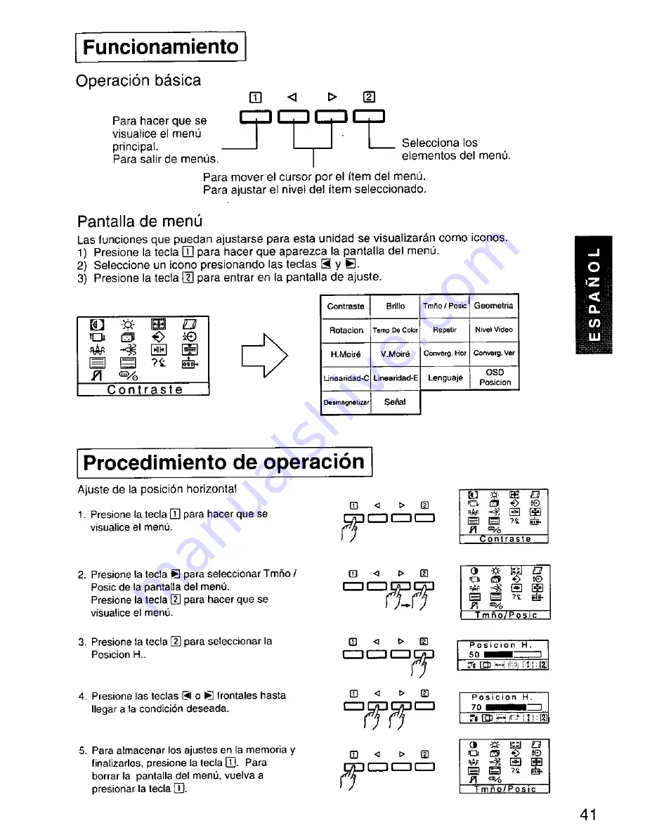 Panasonic PANASYNC SL95 User Manual Download Page 42