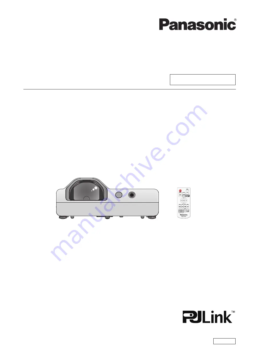 Panasonic PJLink PT-TW351RD Operating Instructions Manual Download Page 1