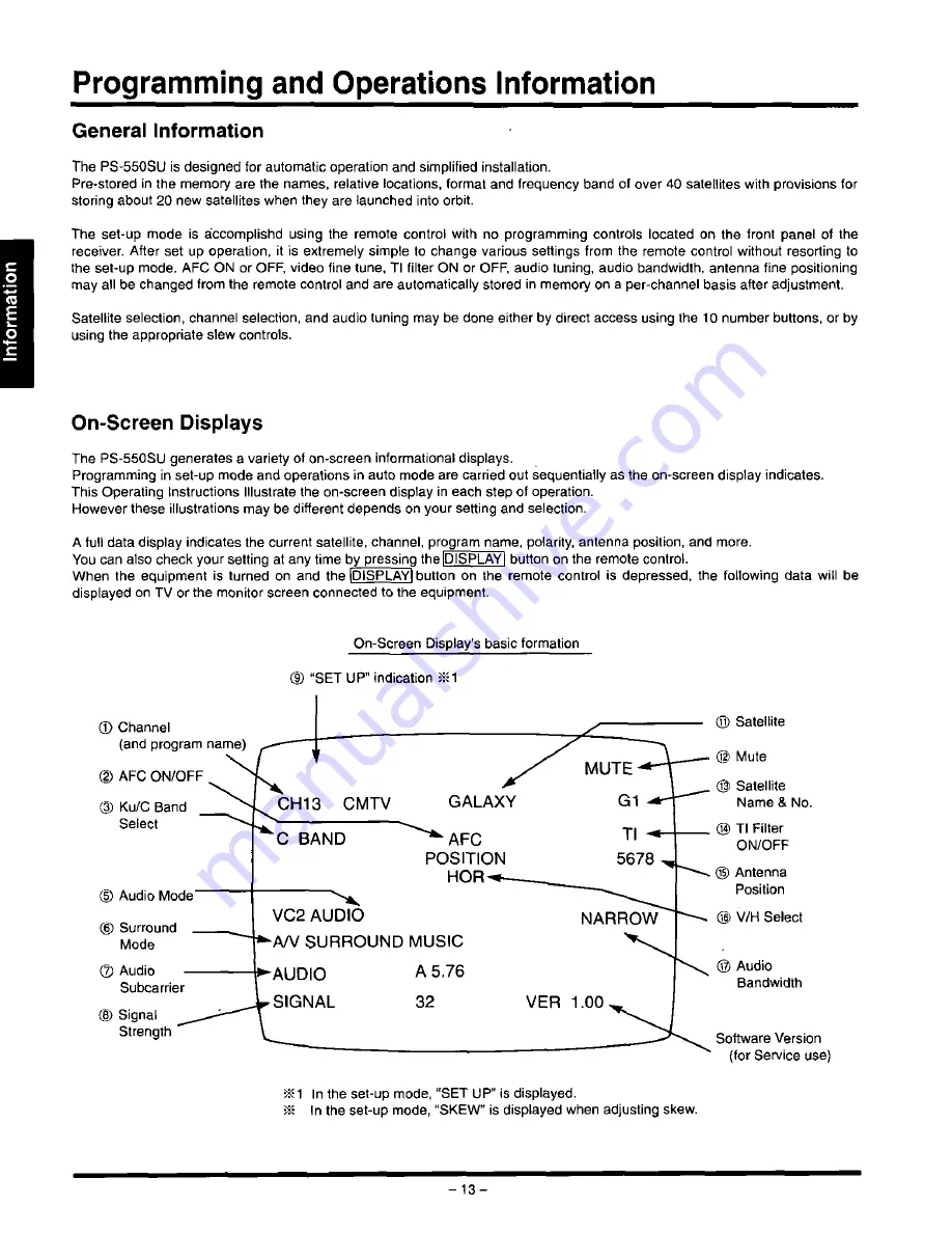 Panasonic PS-550SU Operating Instructions Manual Download Page 14