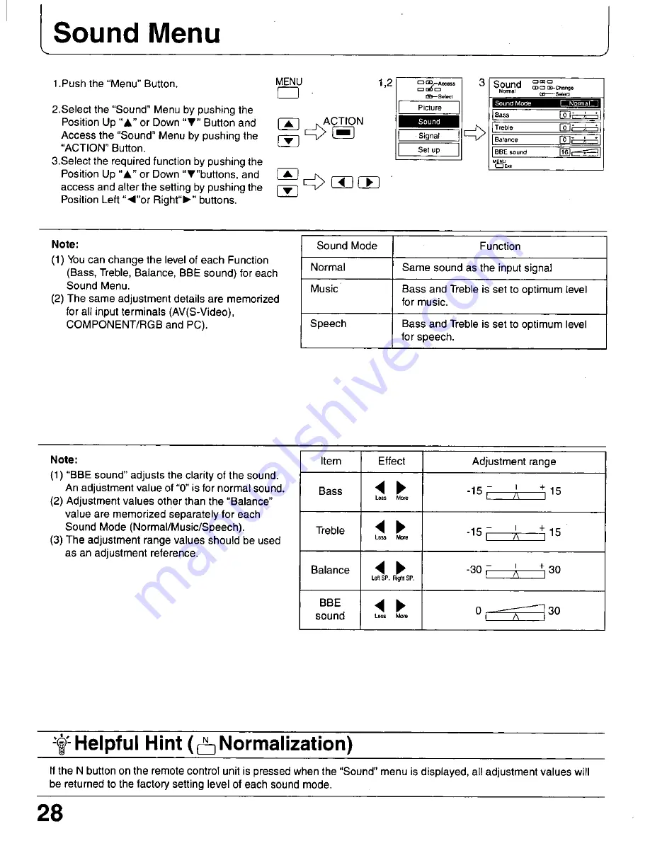 Panasonic PT-42PD1-P Operating Скачать руководство пользователя страница 28