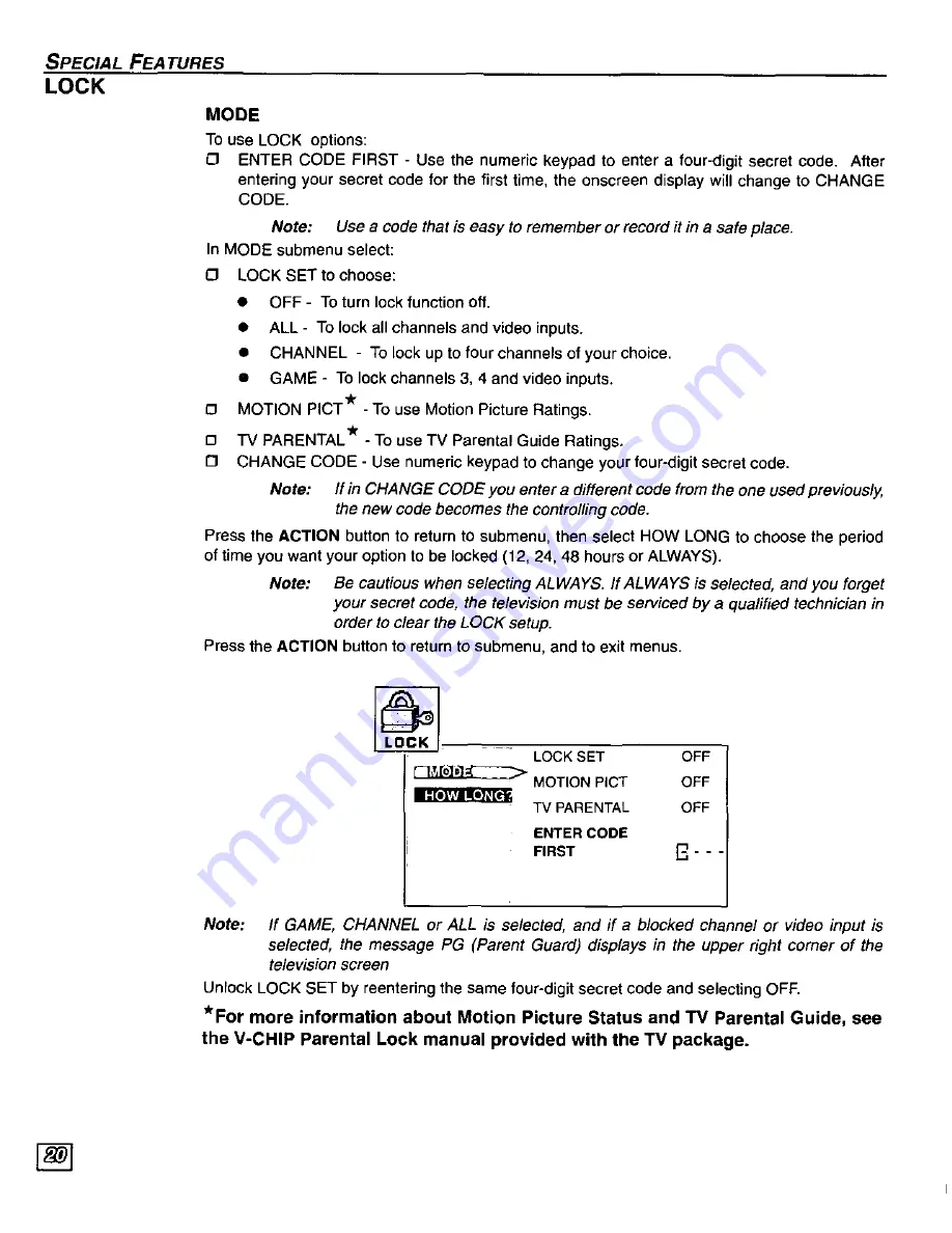 Panasonic PT-51SX60 Operating Instructions Manual Download Page 22