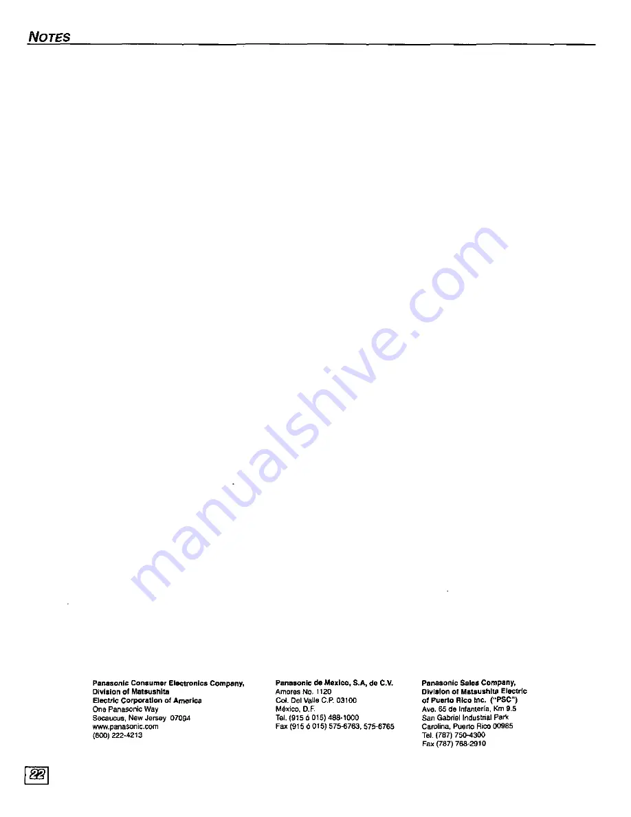 Panasonic PT-51SX60 Operating Instructions Manual Download Page 24