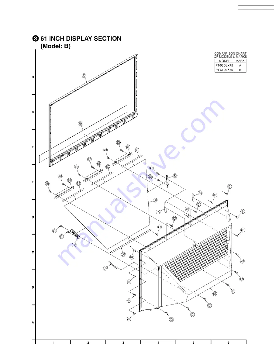 Panasonic PT-56DLX25 Скачать руководство пользователя страница 89