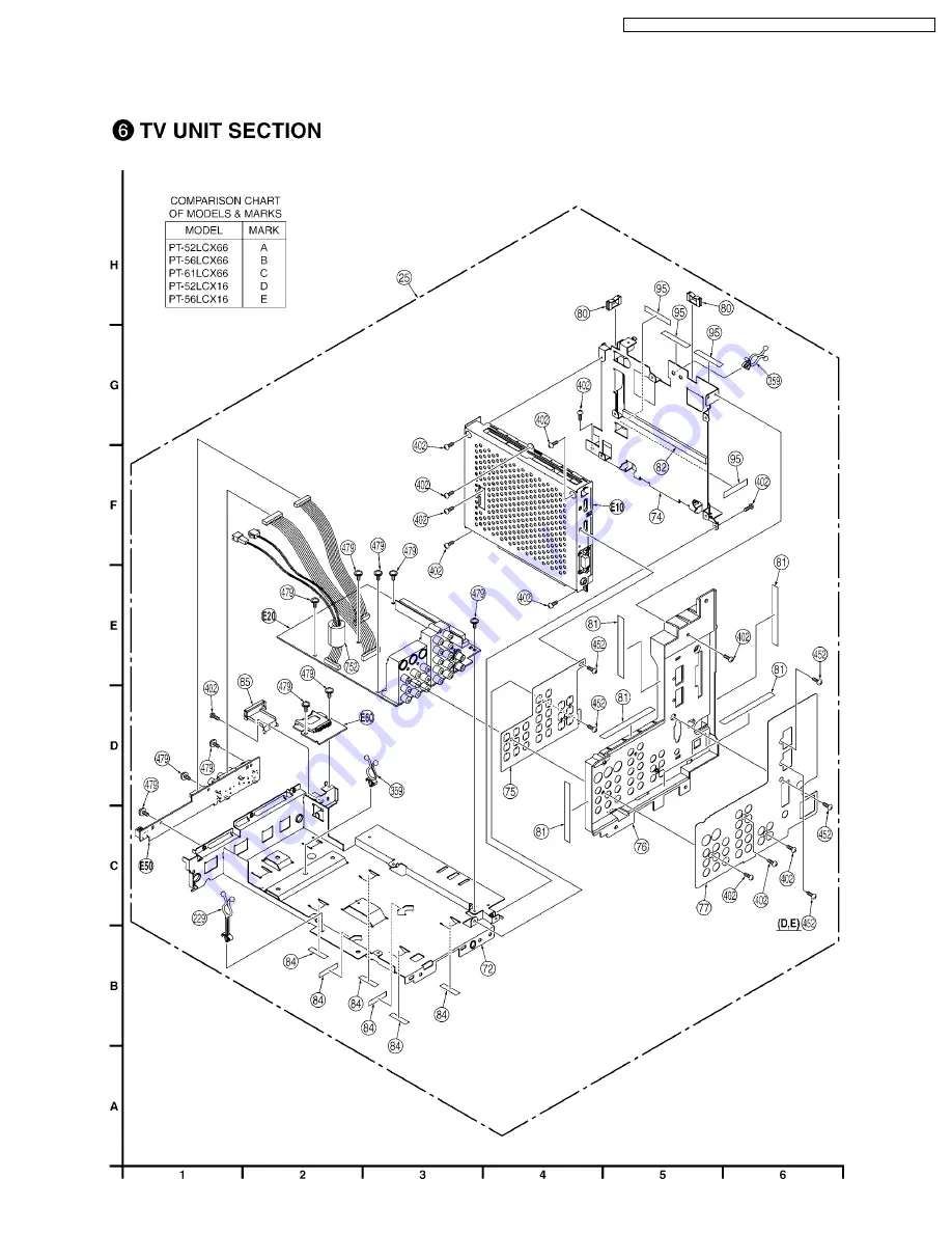 Panasonic PT-56LCX66 Service Manual Download Page 77