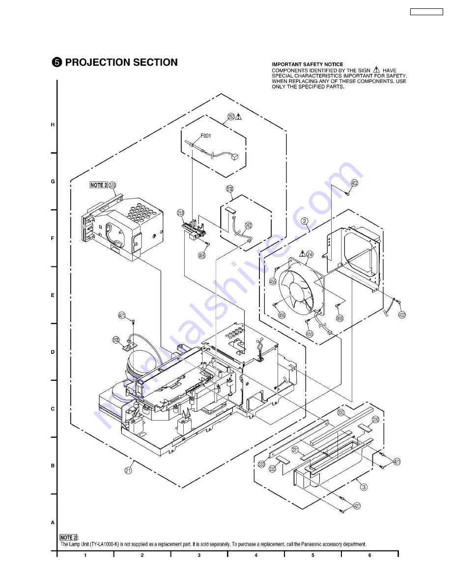 Panasonic PT-60LCX64-K Service Manual Download Page 233