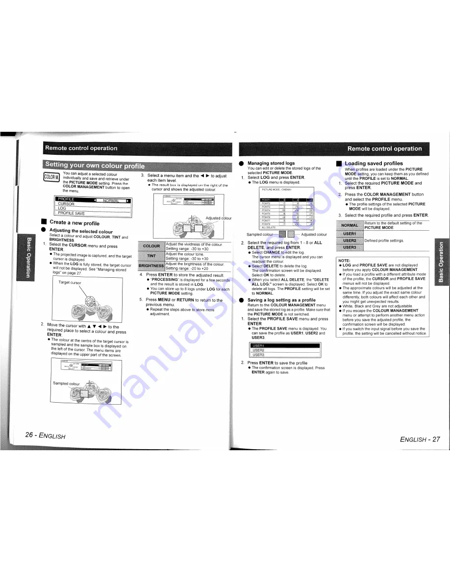 Panasonic PT-AE1000 Operating Instructions Manual Download Page 14