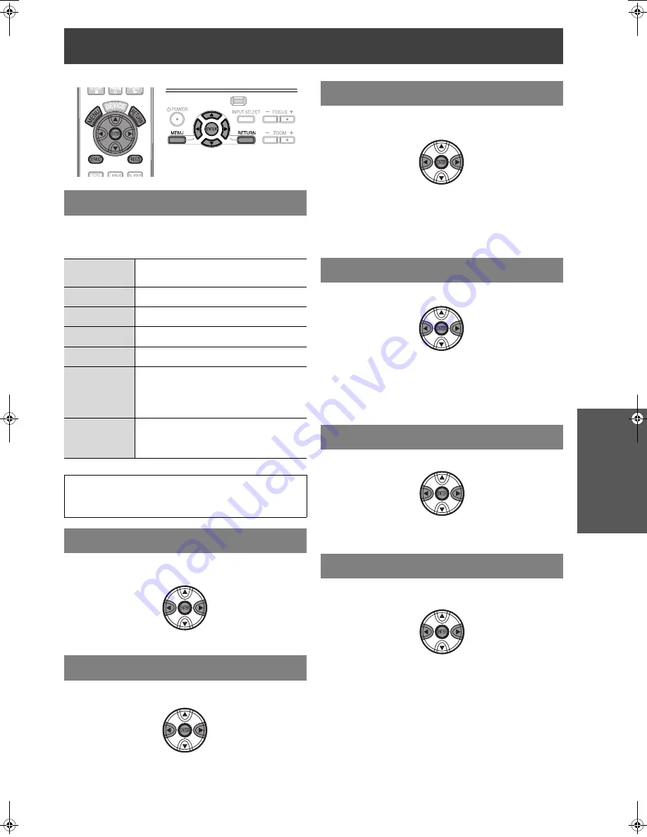 Panasonic PT-AE1000U - LCD Projector - HD 1080p Operating Instructions Manual Download Page 31