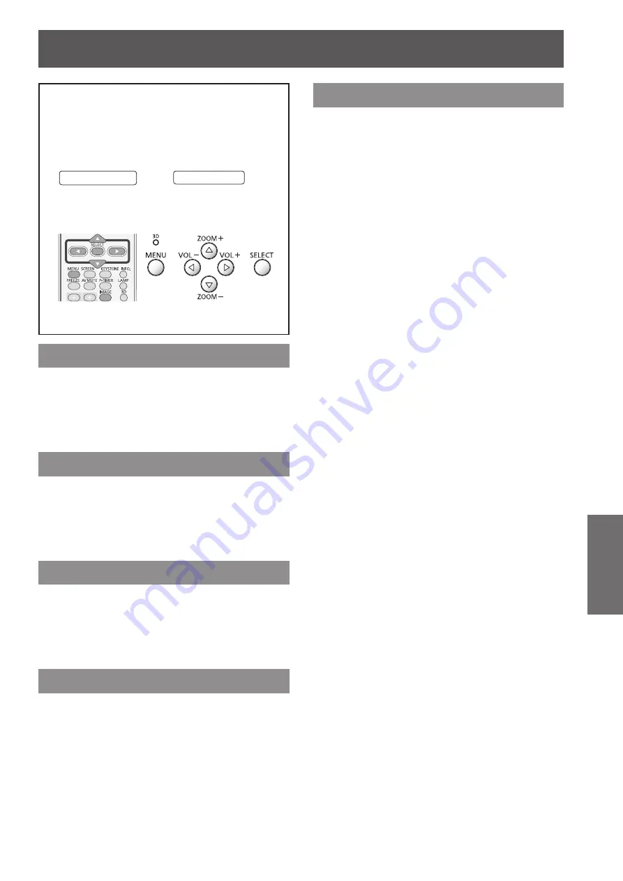 Panasonic PT-CW230E Operating Instructions Manual Download Page 43