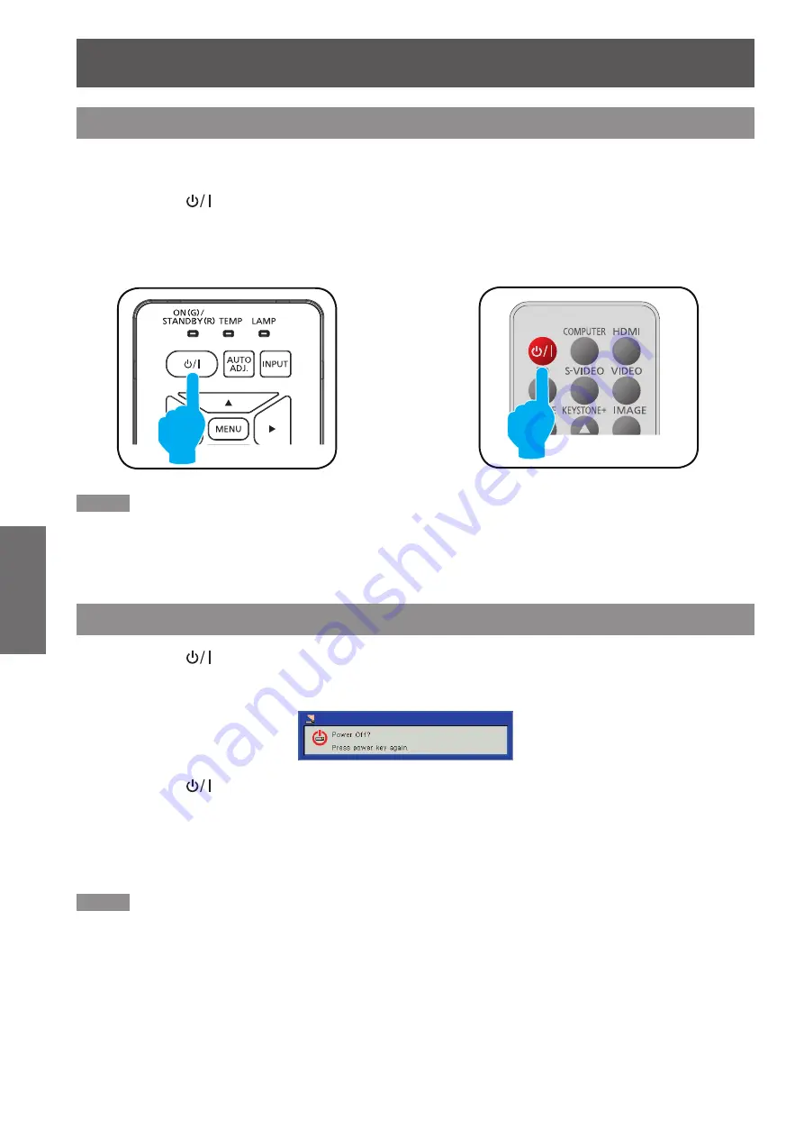 Panasonic PT-CW240E Operating Instructions Manual Download Page 30