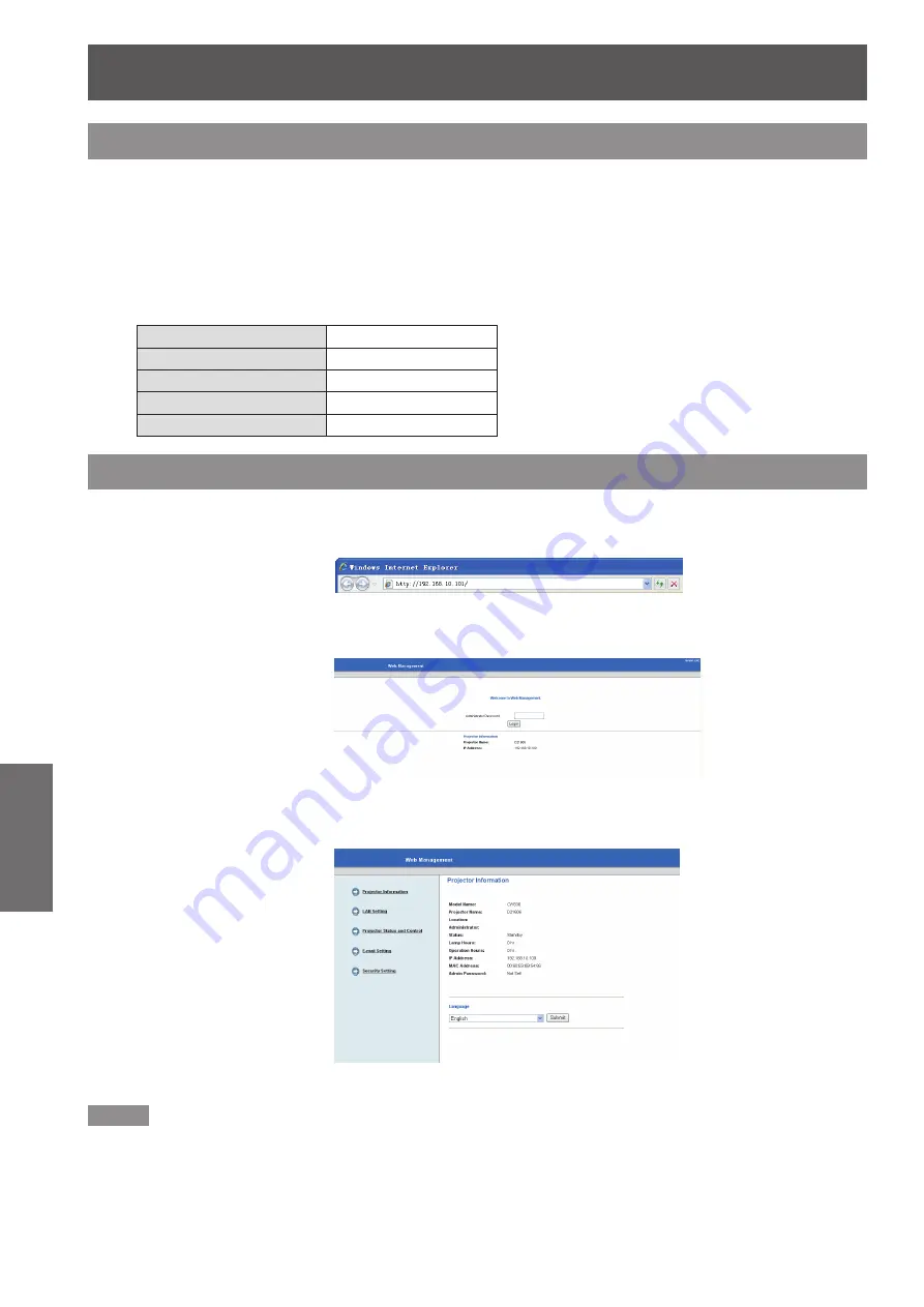 Panasonic PT-CW240U Operating Instructions Manual Download Page 52