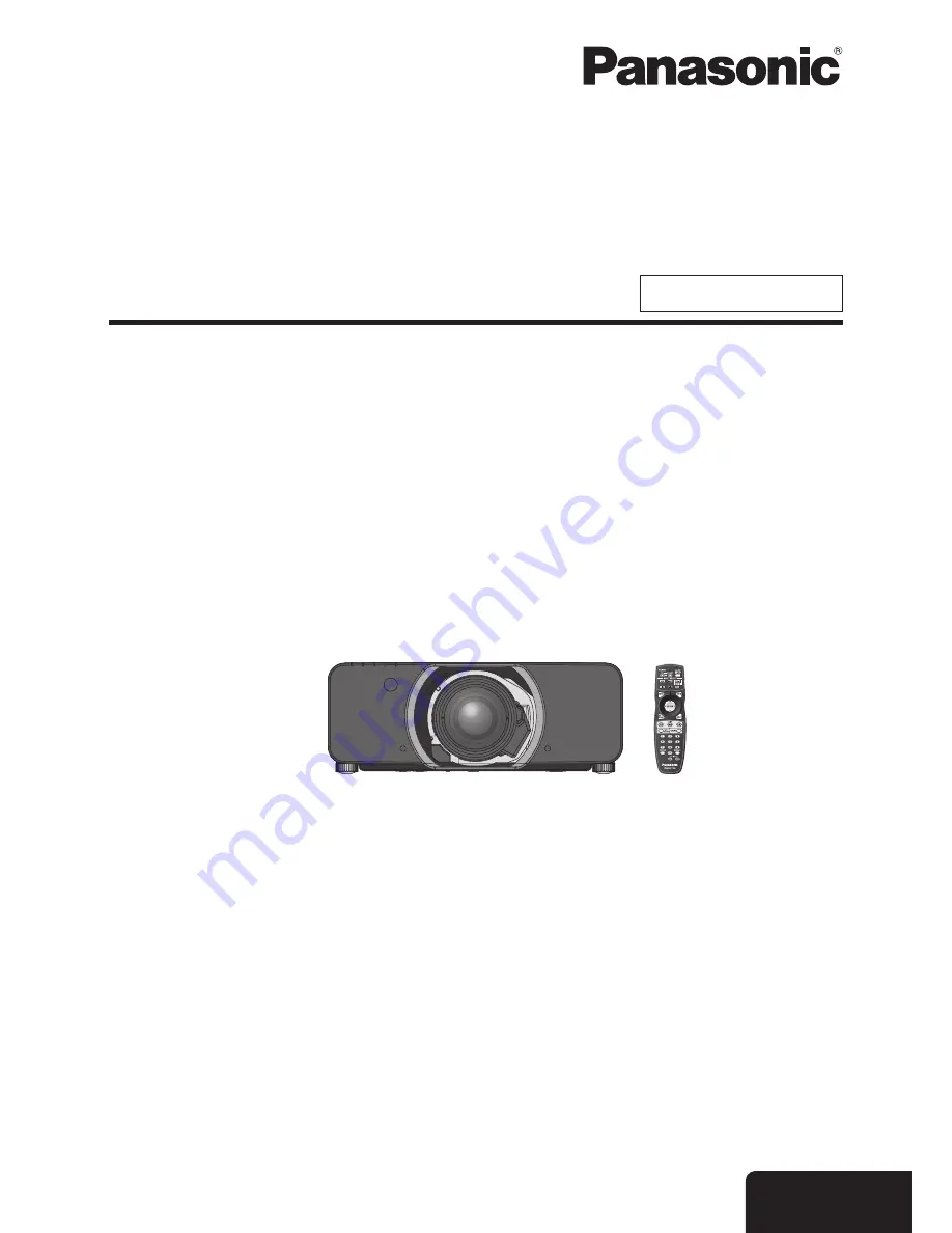 Panasonic PT-DS8500 Operating Instructions Manual Download Page 1