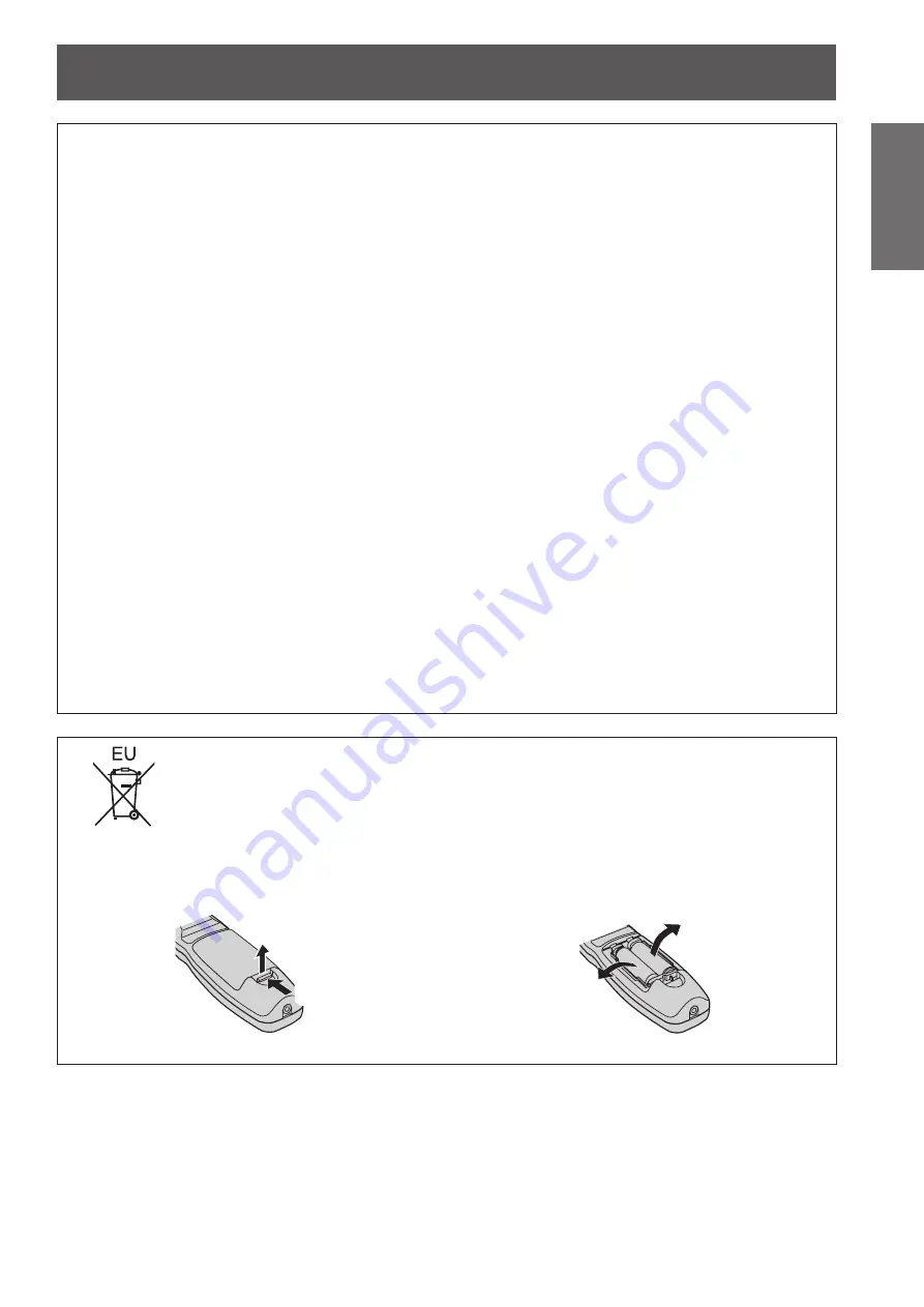 Panasonic PT-DW730E Operating Instructions Manual Download Page 7