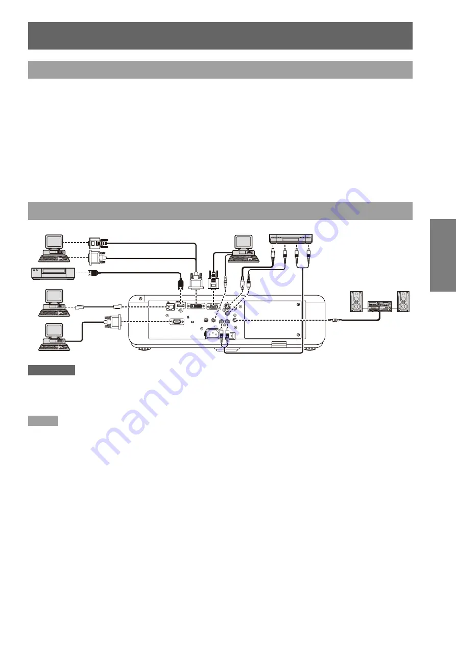 Panasonic PT-FW400E Operating Instructions Manual Download Page 25