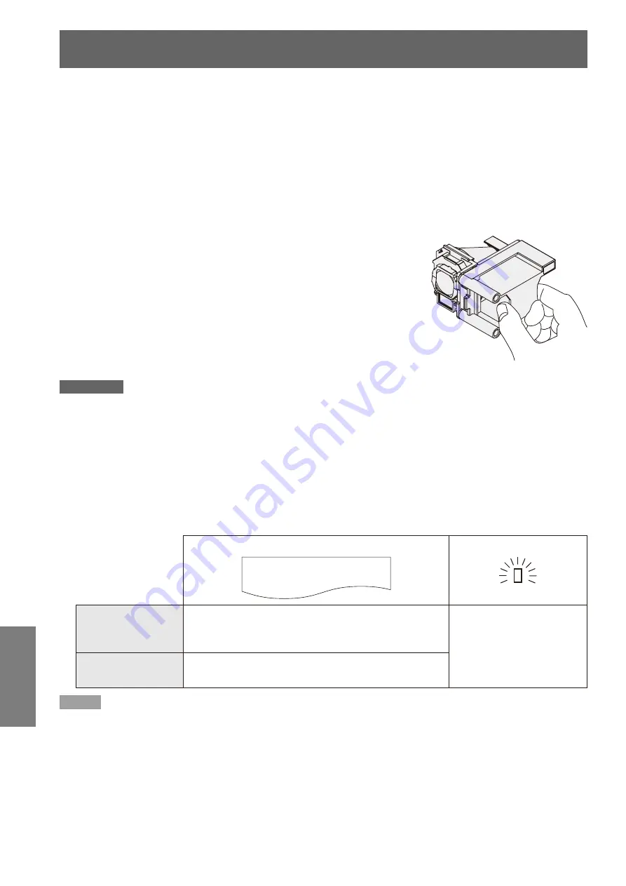 Panasonic PT-FW400E Operating Instructions Manual Download Page 70