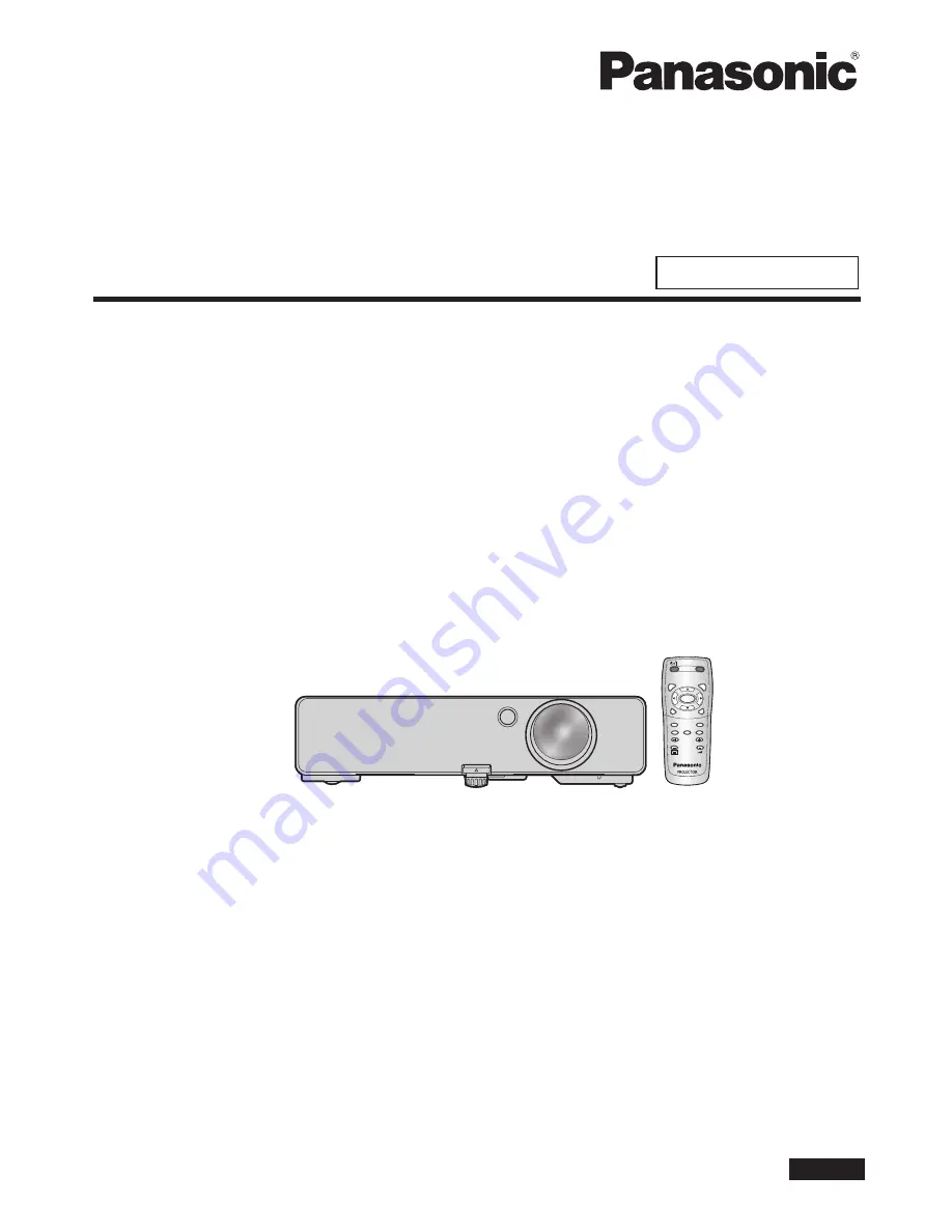 Panasonic PT-LB1E Скачать руководство пользователя страница 1