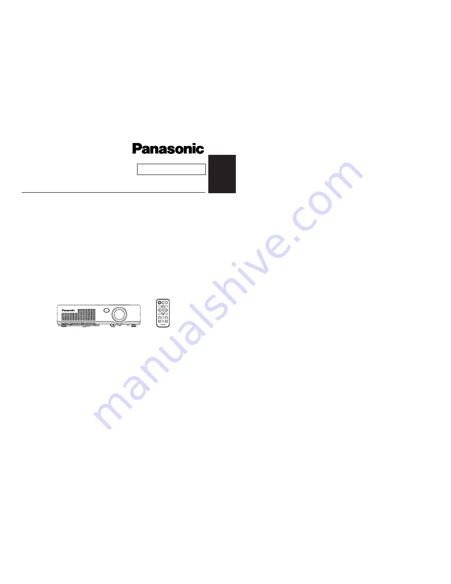 Panasonic PT-LM1E Operating Instructions Manual Download Page 1