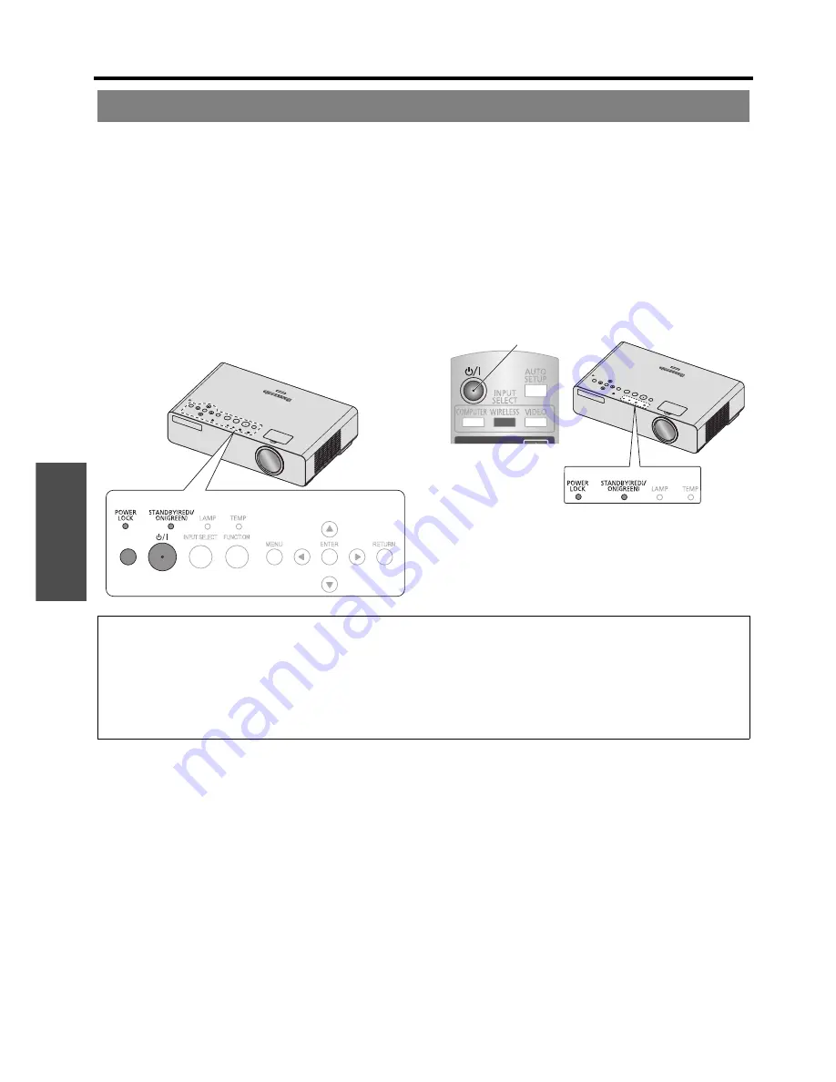 Panasonic PT-LW80NTE Operating Instructions Manual Download Page 22