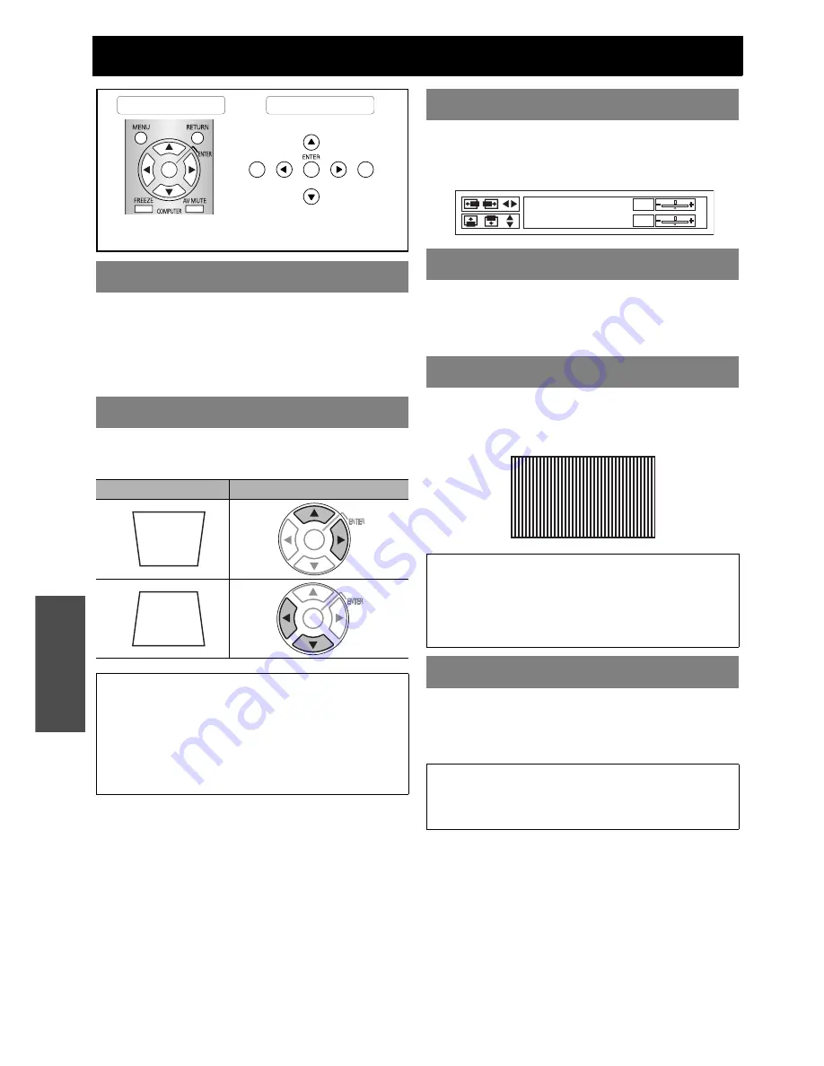 Panasonic PT-LW80NTE Operating Instructions Manual Download Page 34