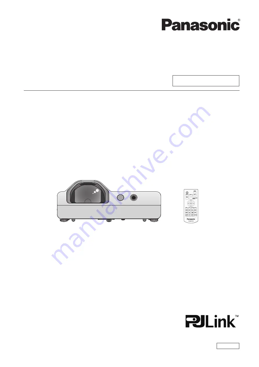 Panasonic PT-TW381R Operating Instructions Manual Download Page 1