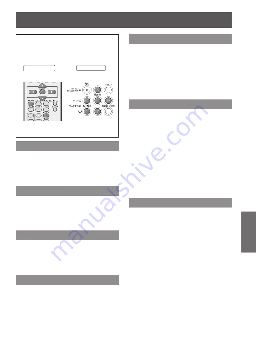 Panasonic PT-VW431DE Operating Instructions Manual Download Page 43