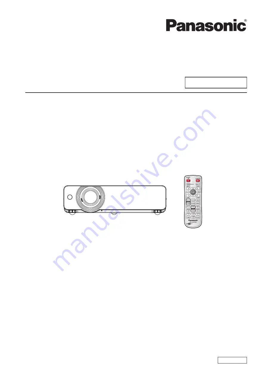 Panasonic PT-VW435NEA Operating Instructions Manual Download Page 1