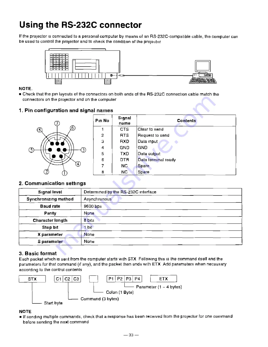 Panasonic PTL390U - LCD PROJECTOR Operating Instructions Manual Download Page 34