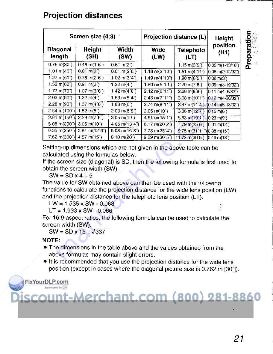 Panasonic PTL501U - LCD PROJECTOR Operating Instructions Manual Download Page 22