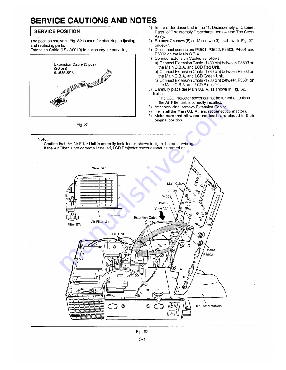 Panasonic PTL557U - LCD PROJECTOR Service Manual Download Page 21