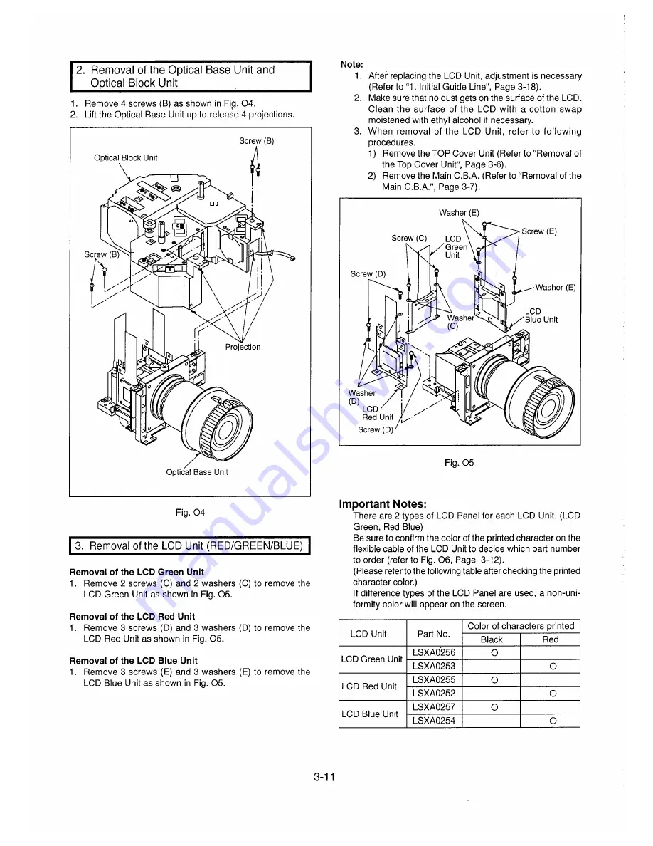 Panasonic PTL557U - LCD PROJECTOR Service Manual Download Page 31