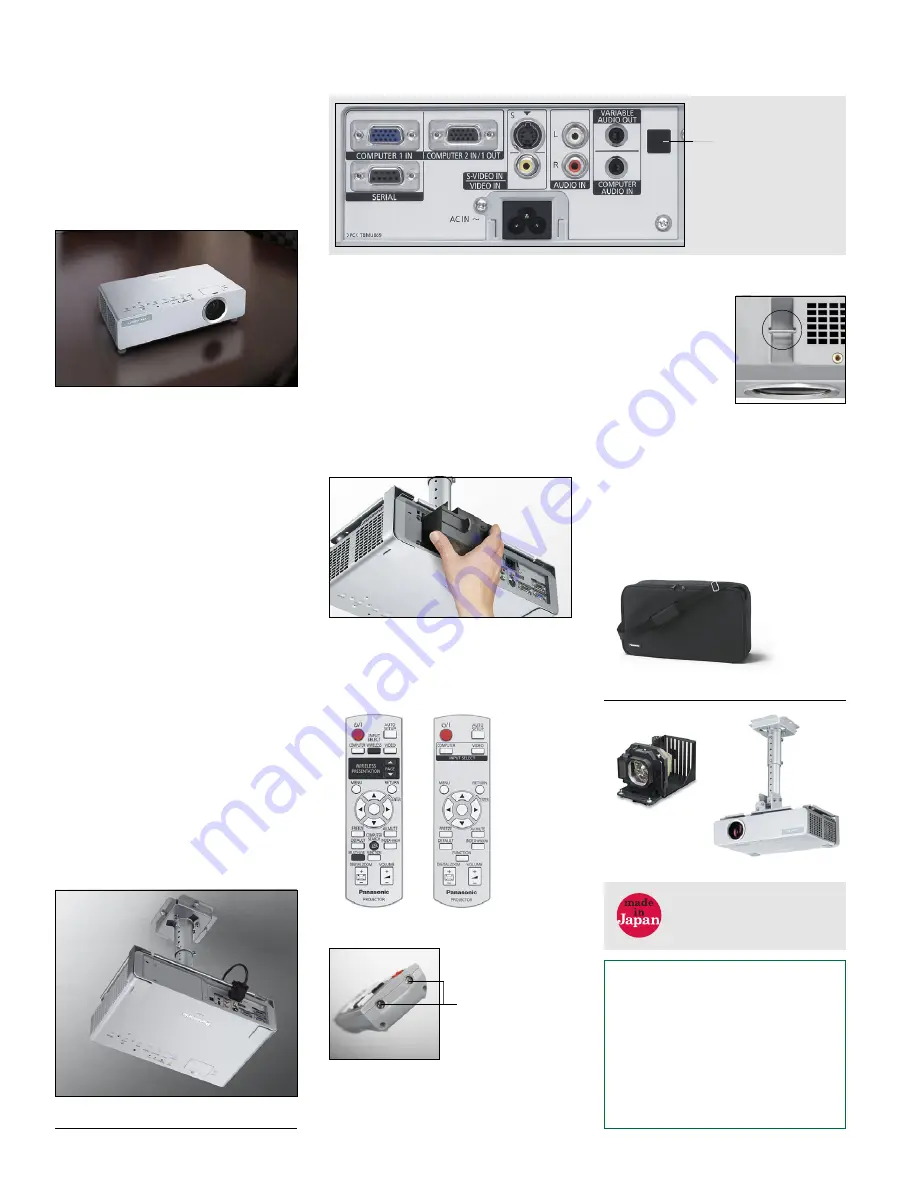 Panasonic PTLB75NTU - LCD PROJECTOR Скачать руководство пользователя страница 5