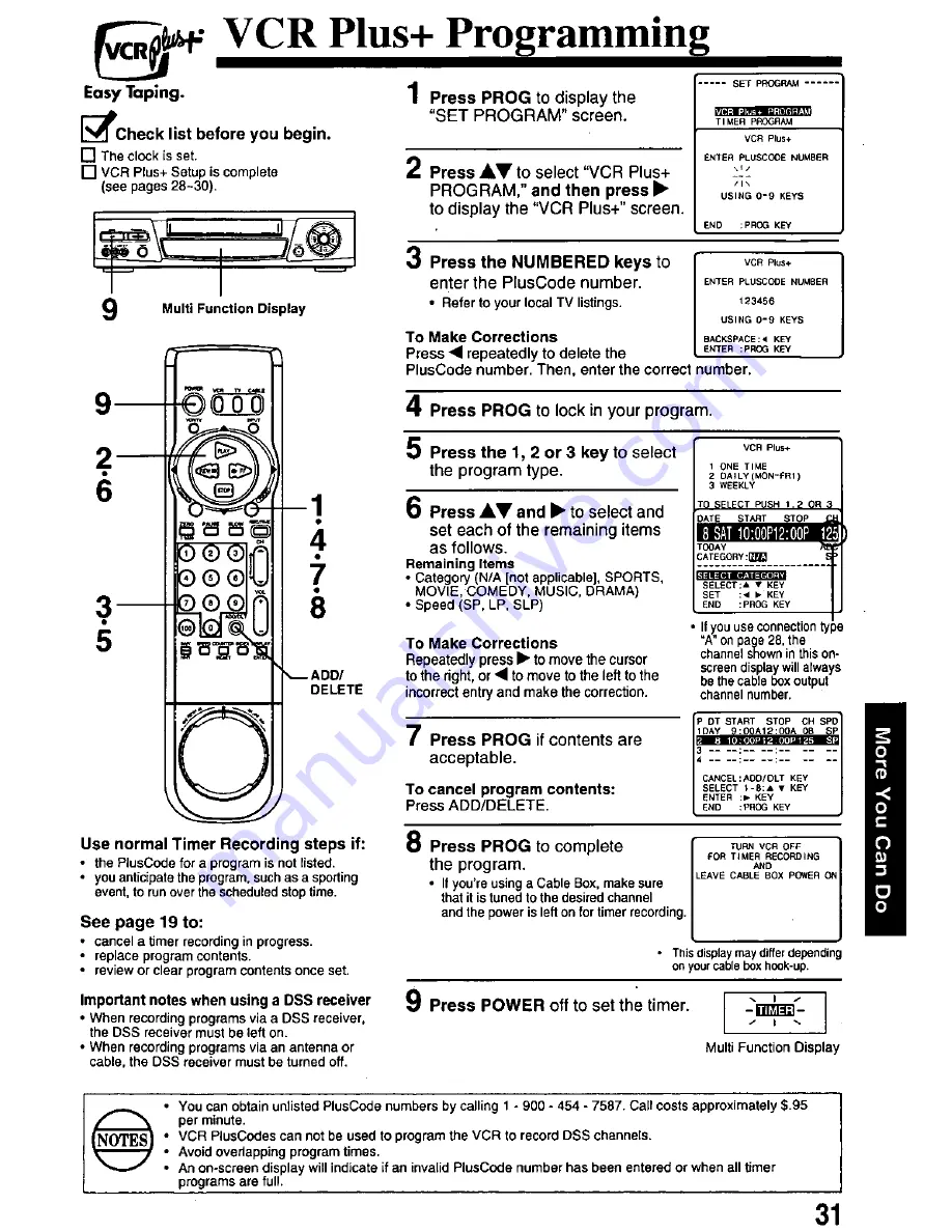 Panasonic PV-8660 Operating Instructions Manual Download Page 31