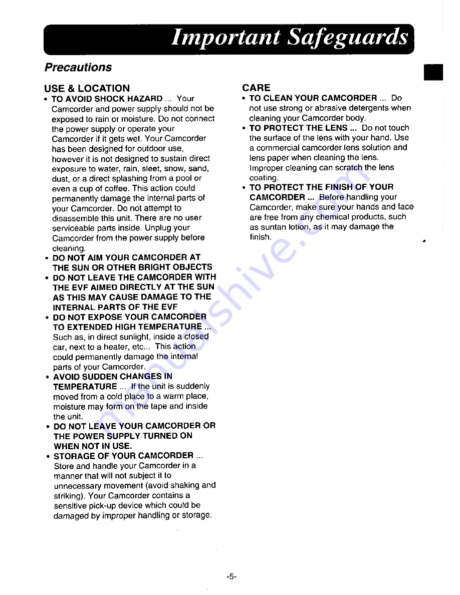 Panasonic PV-DV950 Operating Manual Download Page 5