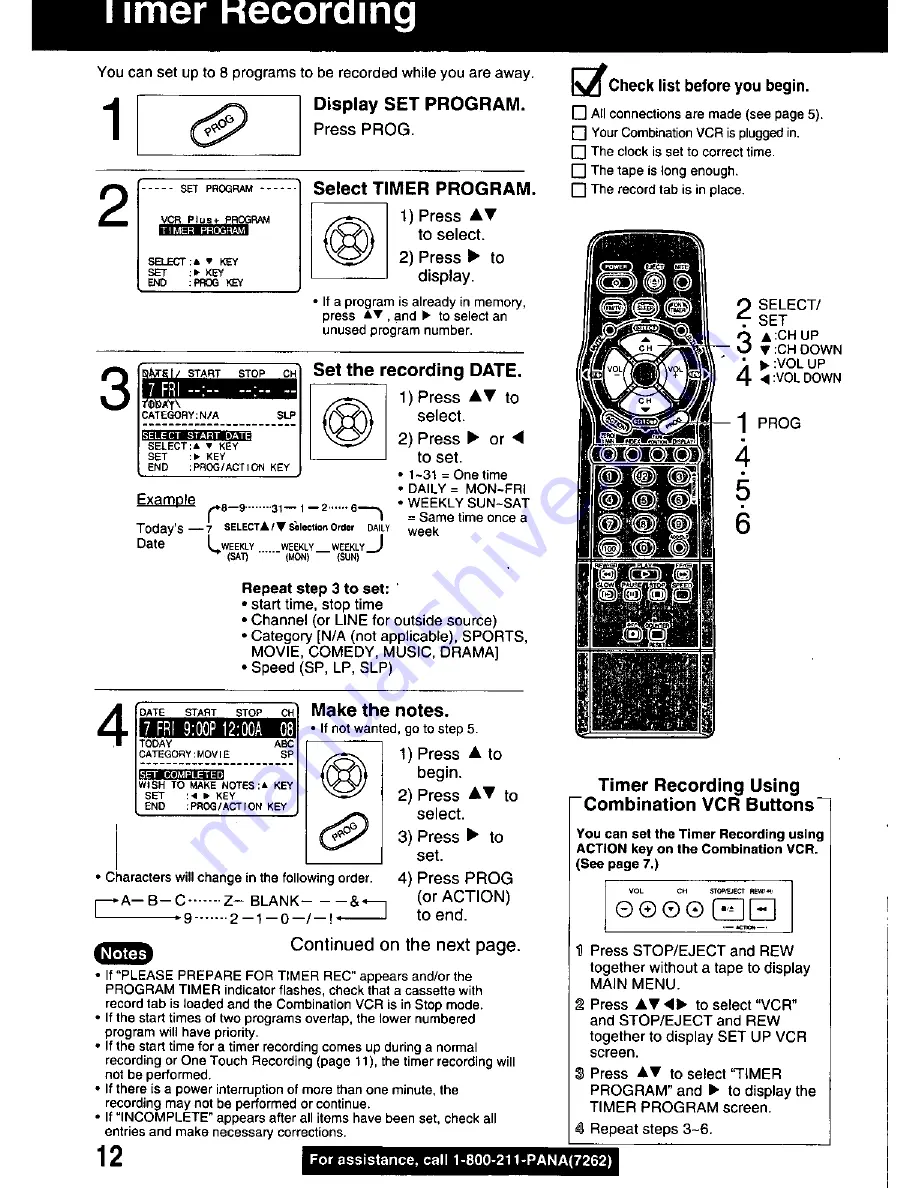 Panasonic PV-M2059 Operating Manual Download Page 12