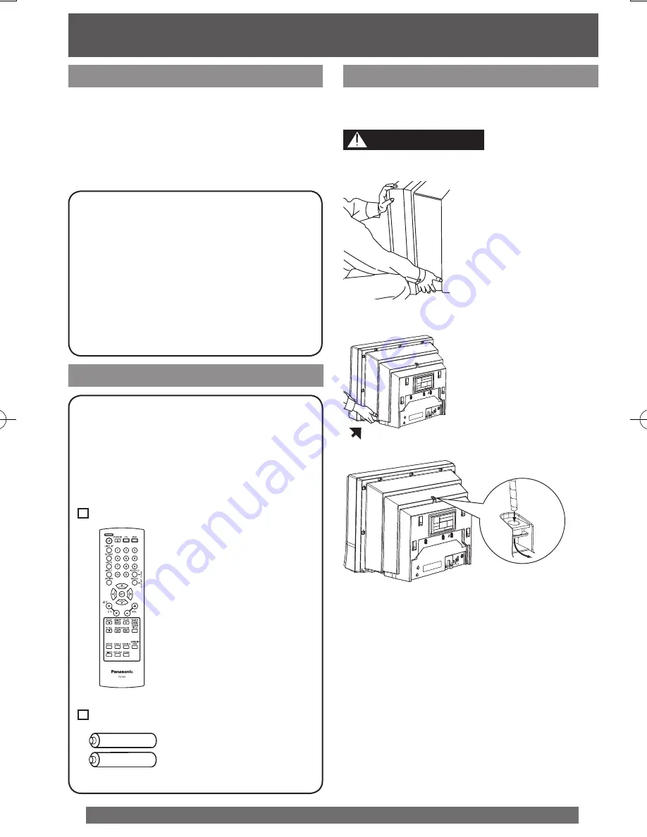 Panasonic PV27DF4 - MONITOR/DVD COMBO Скачать руководство пользователя страница 2