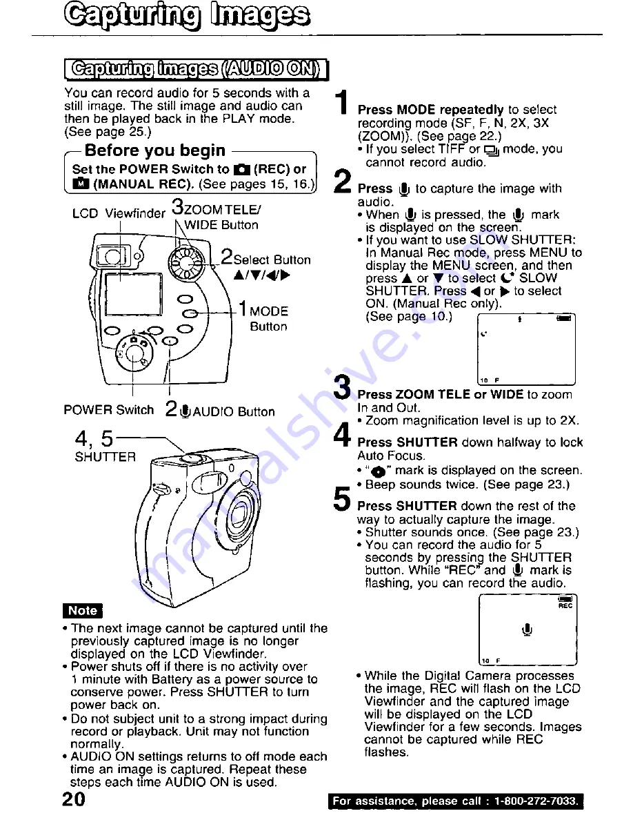 Panasonic PVDC3010 - DIGITAL STILL CAMERA User Manual Download Page 20