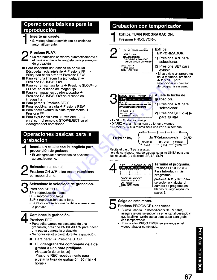 Panasonic PVDF2000 - MONITOR/DVD COMBO Operating Instructions Manual Download Page 67