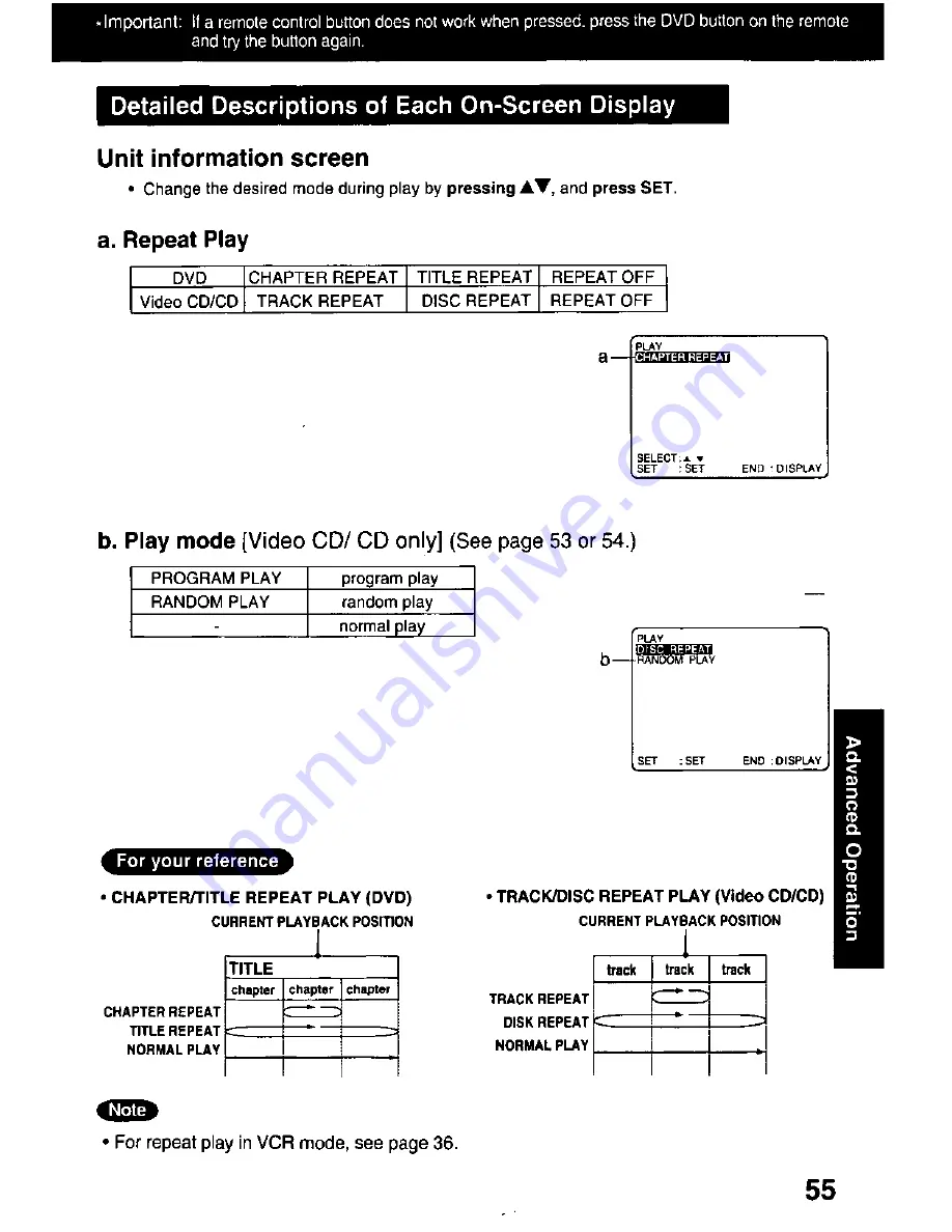 Panasonic PVDM2792 - MONITOR/DVD COMBO Operating Instructions Manual Download Page 55