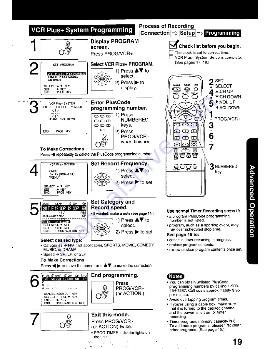 Panasonic QUASAR PV-C2030W Operating Manual Download Page 19