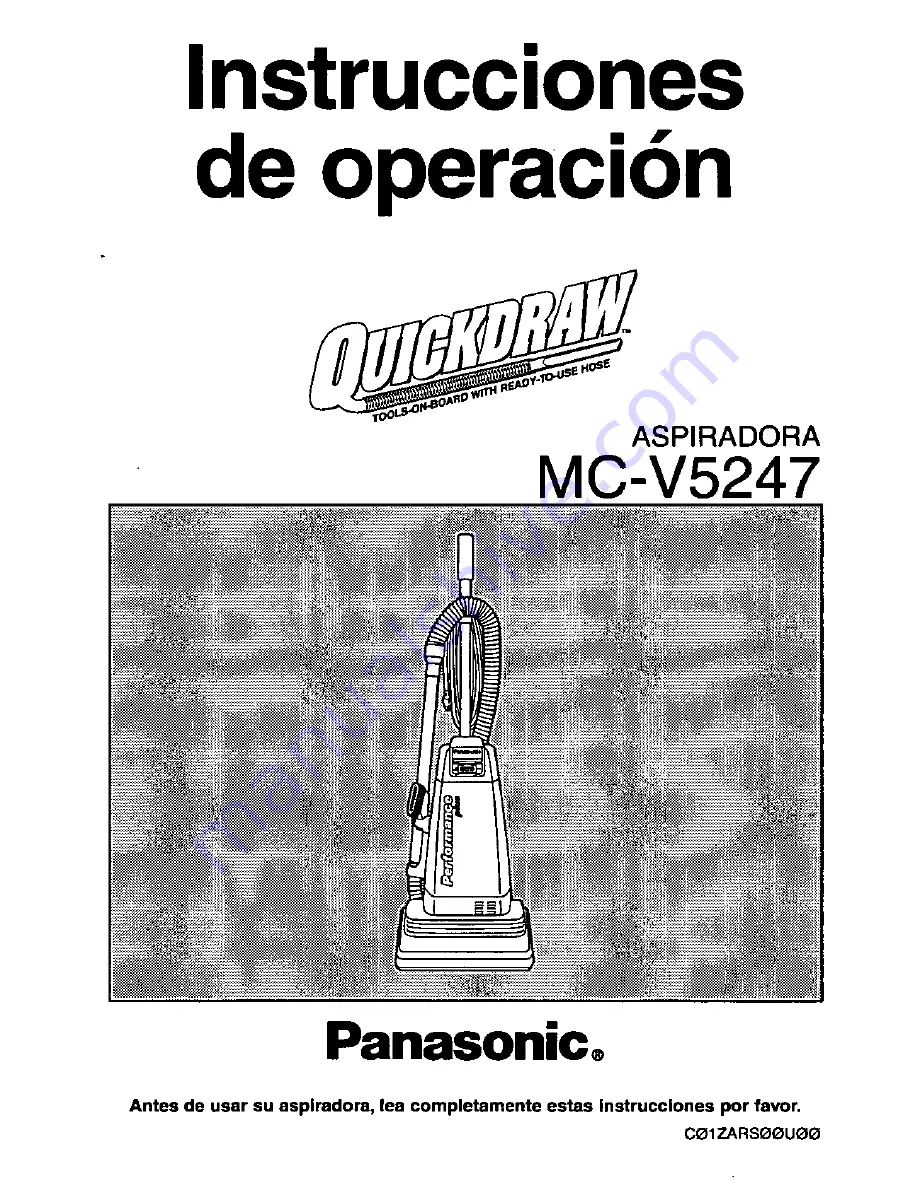 Panasonic Quickdraw MC-V5247 Скачать руководство пользователя страница 21